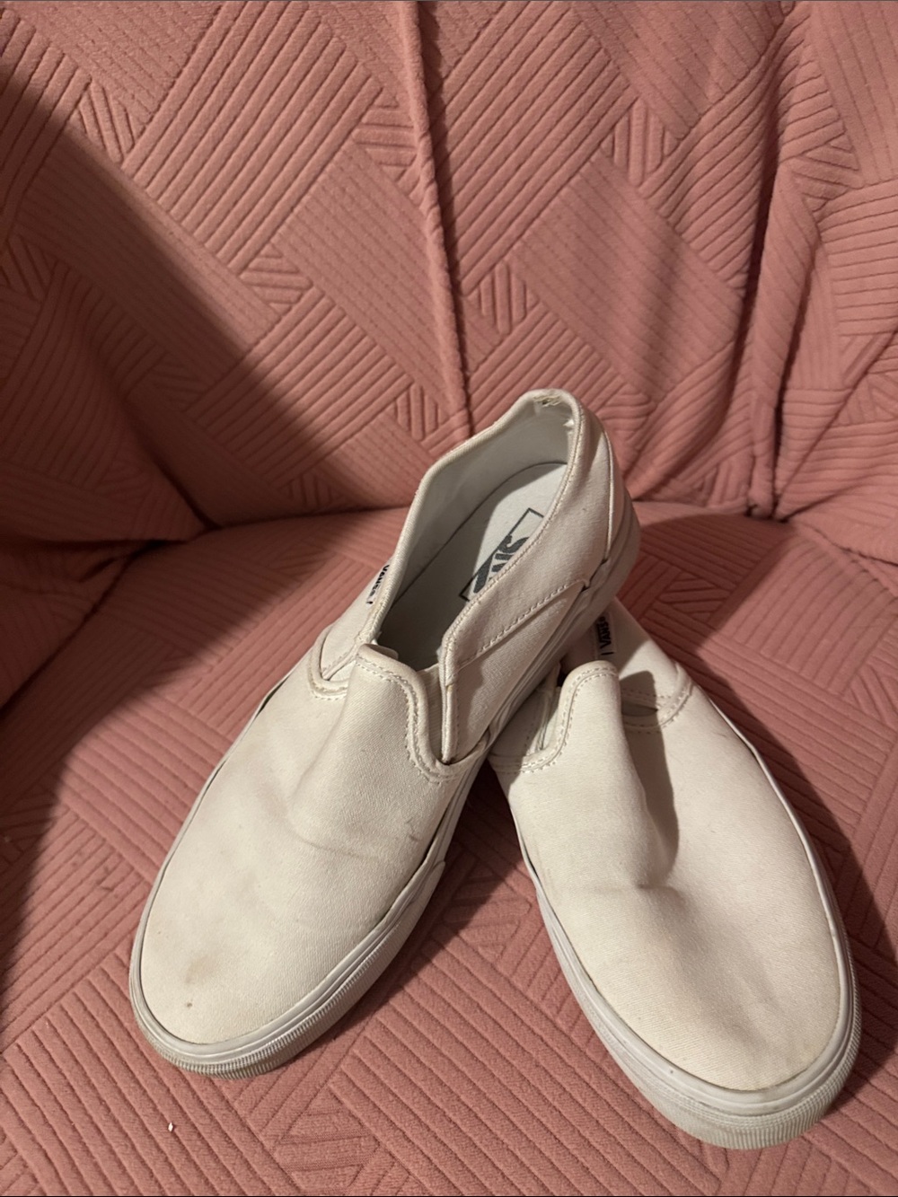 Vans Slip-On Canvas Shoes in White